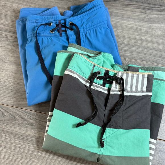 Patagonia Wavefarer Board Shorts Size 31 Swim Trunks Unlined Beach Pool Lot of 2 - Picture 1 of 16